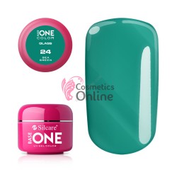 Gel UV Base One cu efect de sticla Sea Green 5 ml no. 24